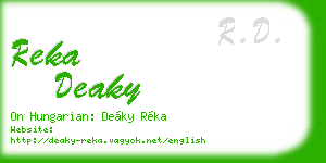 reka deaky business card