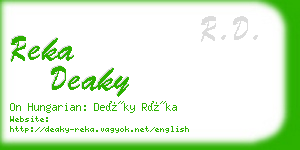 reka deaky business card